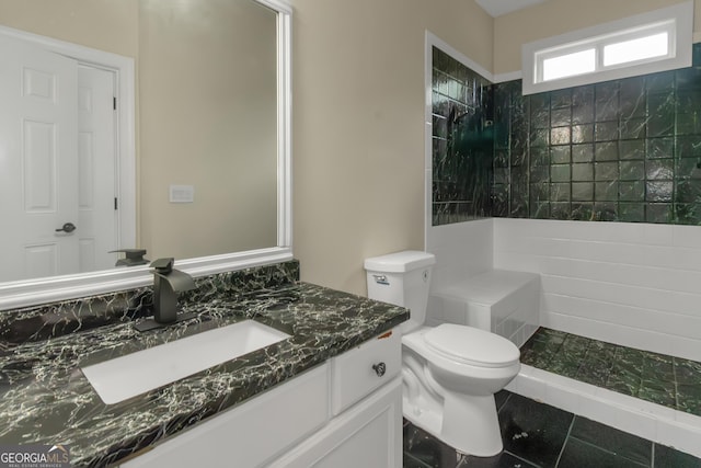 6048 Golf View Xing, Locust Grove, GA 30248 - bathroom with a tile shower and vanity