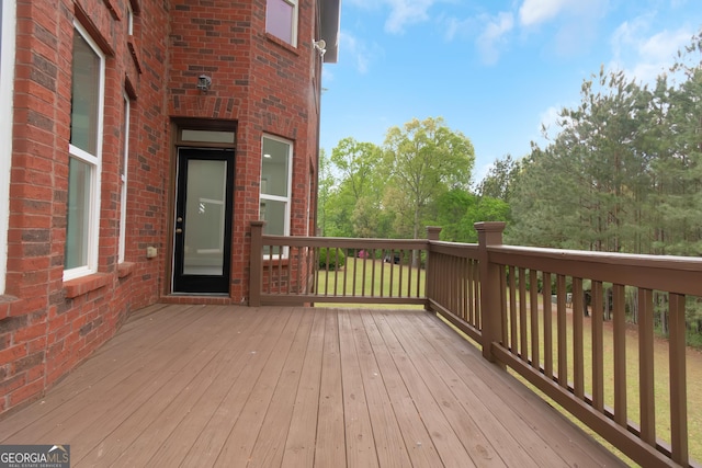 6048 Golf View Xing, Locust Grove, GA 30248 - view of wooden deck