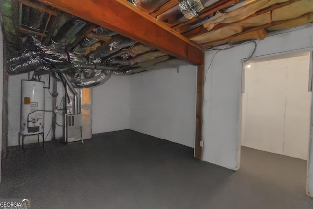 6048 Golf View Xing, Locust Grove, GA 30248 - unfinished below grade area featuring water heater and heating unit