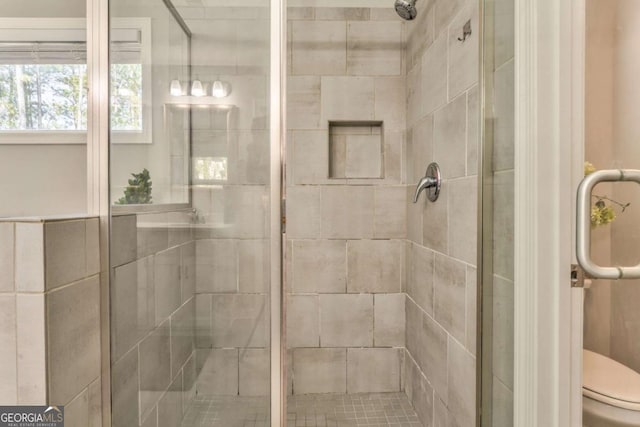 1302 Gardenia Ct, Villa Rica, GA 30180 - full bathroom with toilet and a shower stall