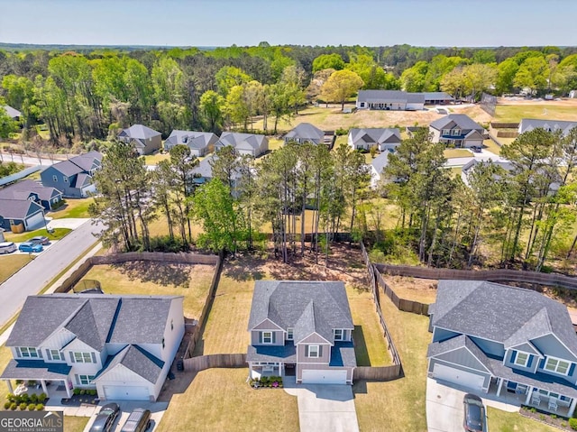 1302 Gardenia Ct, Villa Rica, GA 30180 - aerial view featuring a forest view and a residential view