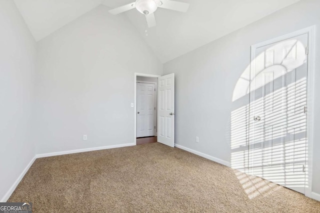 unfurnished bedroom with baseboards and carpet floors