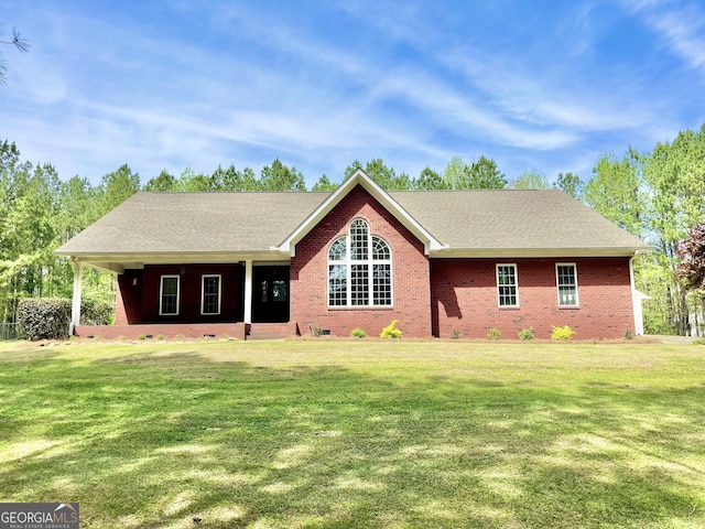 293 N Avery Rd NW, Rome, GA 30165 - single story home with brick siding, a front yard, and a porch