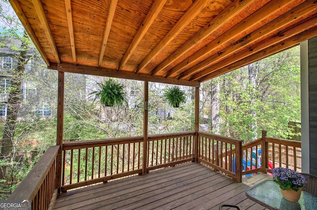 view of wooden terrace