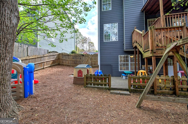 view of playground with fence