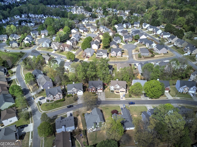 bird's eye view featuring a residential view