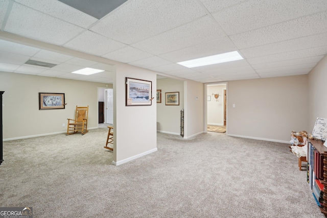 2545 Amberbrook Ln, Grayson, GA 30017 - interior space featuring baseboards, a paneled ceiling, and carpet