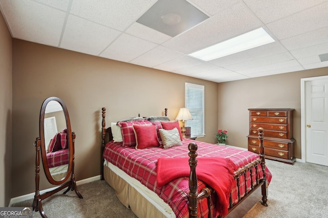 2545 Amberbrook Ln, Grayson, GA 30017 - bedroom featuring baseboards, a drop ceiling, and carpet