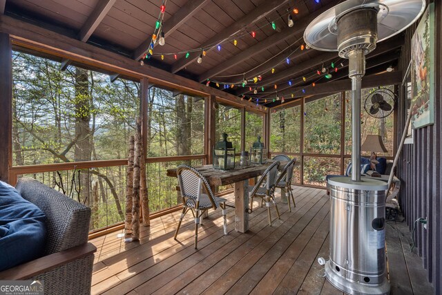 426 Crow Creek Rd, Lakemont, GA 30552 - sunroom featuring outdoor dining area