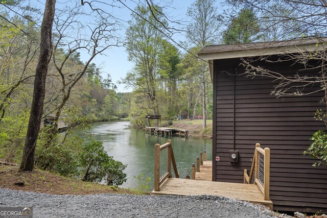 426 Crow Creek Rd, Lakemont, GA 30552 - dock area featuring a water view