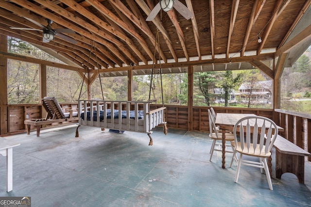 view of patio / terrace with a ceiling fan