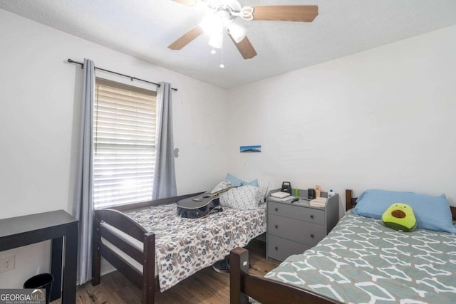 166 Rustin Dr, Dallas, GA 30157 - bedroom featuring wood finished floors and a ceiling fan