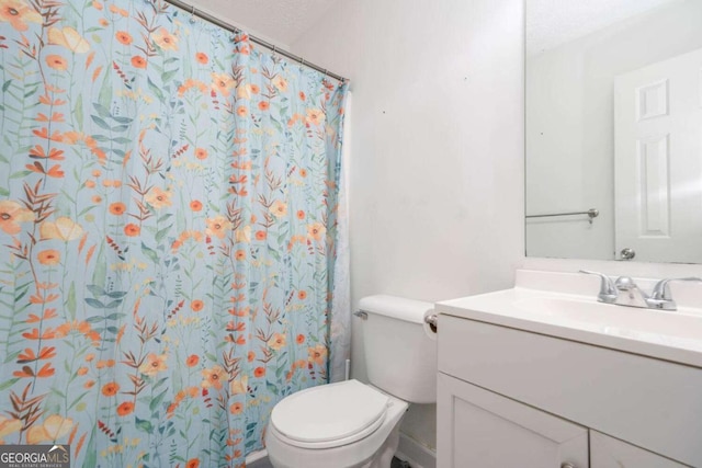 166 Rustin Dr, Dallas, GA 30157 - bathroom with vanity and a shower with shower curtain