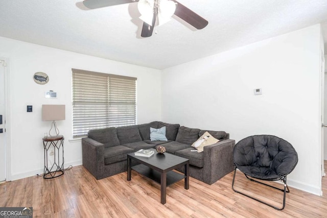 166 Rustin Dr, Dallas, GA 30157 - living area with light wood-type flooring and a ceiling fan