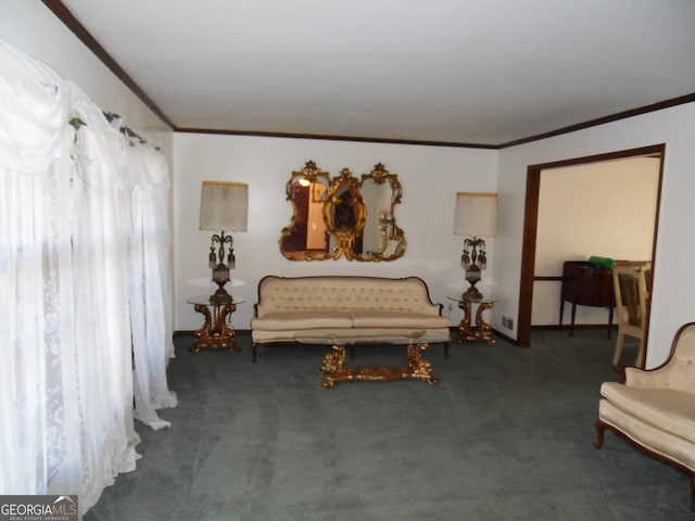 4213 Janice Dr, Atlanta, GA 30337 - sitting room featuring carpet flooring and ornamental molding