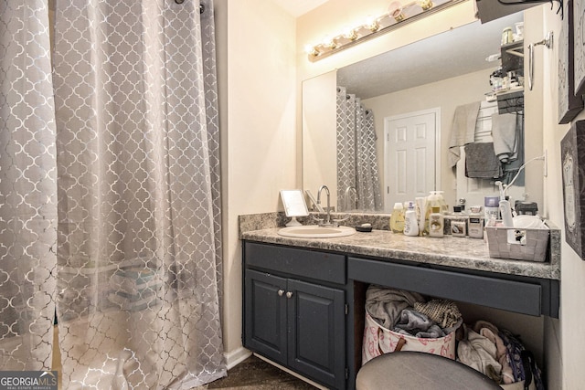 286 Opal St, Luthersville, GA 30251 - bathroom with vanity and a shower with shower curtain