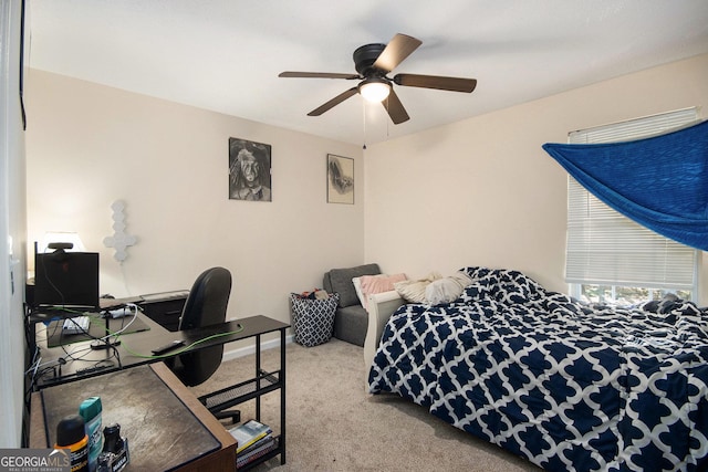 286 Opal St, Luthersville, GA 30251 - carpeted bedroom featuring a ceiling fan