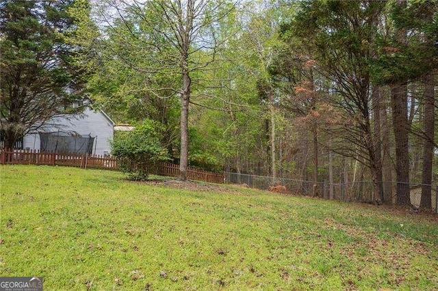 328 Allatoona Shores Dr, Canton, GA 30114 - view of yard with a wooded view and fence