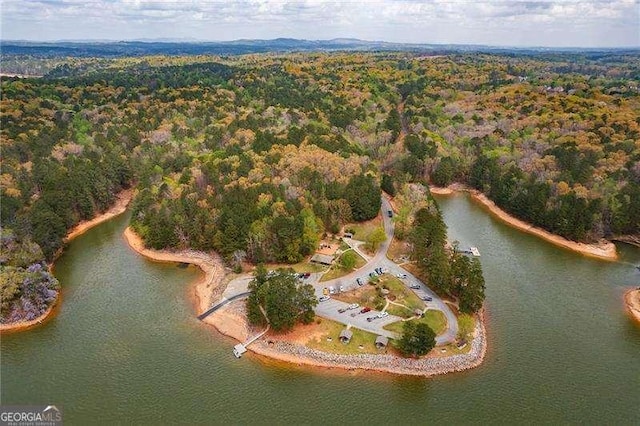 328 Allatoona Shores Dr, Canton, GA 30114 - bird's eye view featuring a wooded view and a water view
