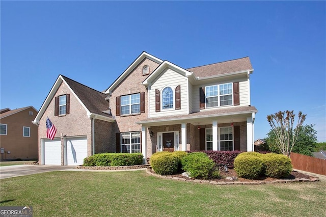 209 Crestmont Way, Canton, GA 30114 - traditional-style home with a garage, concrete driveway, and brick siding