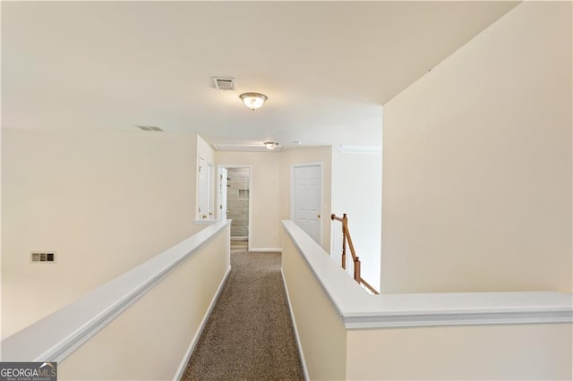 209 Crestmont Way, Canton, GA 30114 - hallway featuring an upstairs landing, carpet flooring, and baseboards