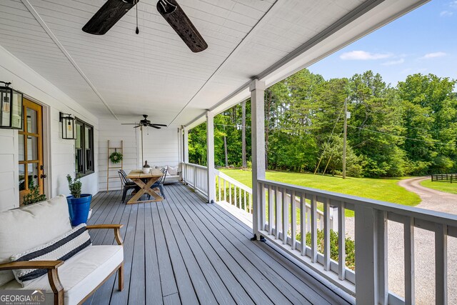 16080 Freemanville Rd, Alpharetta, GA 30004 - wooden deck with french doors and outdoor lounge area