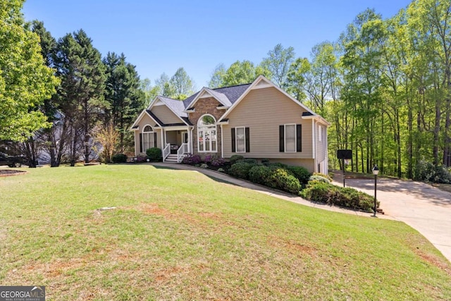 840 Whitby Dr, Douglasville, GA 30134 - view of front of house featuring concrete driveway and a front lawn