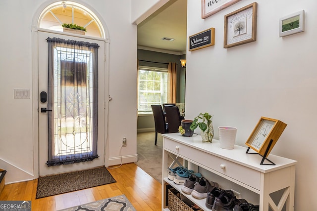 208 Jasmine Ln, Lagrange, GA 30241 - entryway with baseboards and light wood finished floors