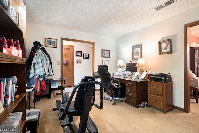 1292 Marcelle Heights Pl NW, Norcross, GA 30093 - office area with light colored carpet and a textured ceiling
