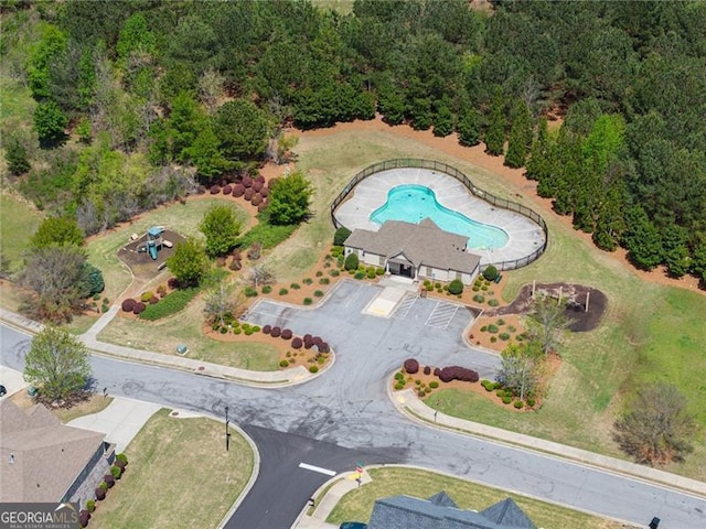 birds eye view of property