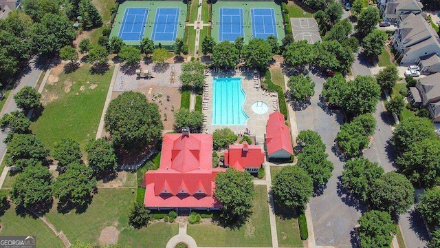 birds eye view of property