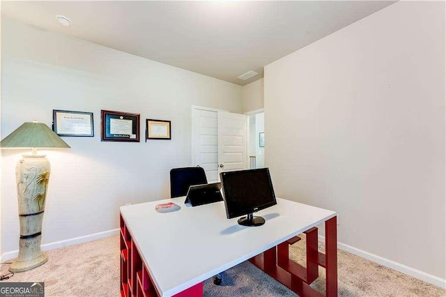 2316 Hastings Manor Ln, Hampton, GA 30228 - carpeted home office with baseboards and visible vents