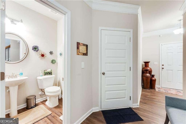 2316 Hastings Manor Ln, Hampton, GA 30228 - interior space with crown molding, baseboards, and wood finished floors