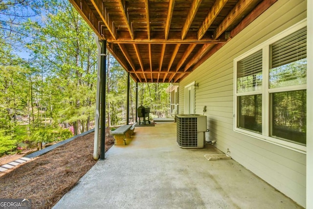 view of patio / terrace with cooling unit