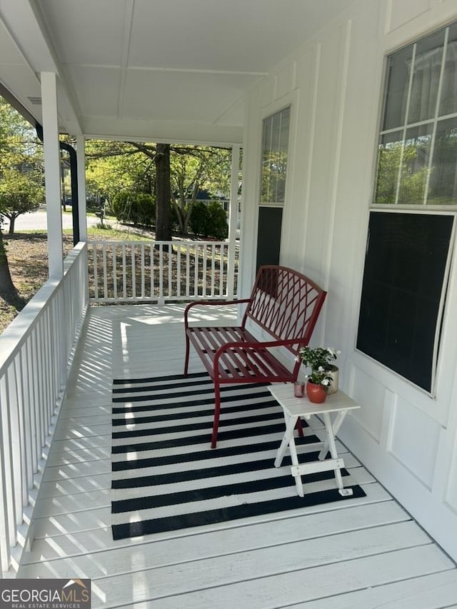 exterior space featuring covered porch