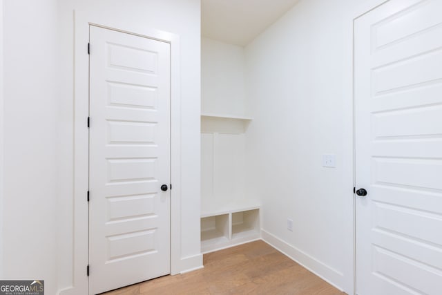 8415 Beryl Overlook, Gainesville, GA 30506 - mudroom featuring light wood-type flooring and baseboards