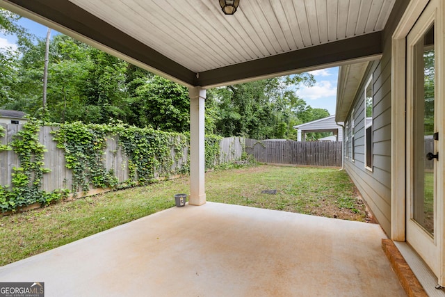 view of patio / terrace with a fenced backyard