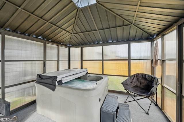 3464 Enterkin Ln, Atlanta, GA 30349 - sunroom / solarium featuring lofted ceiling