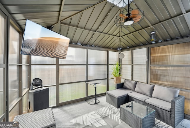 3464 Enterkin Ln, Atlanta, GA 30349 - sunroom / solarium featuring outdoor lounge area and lofted ceiling