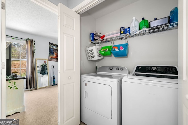 33 Blue Springs Way, Dallas, GA 30157 - clothes washing area with washer and clothes dryer and carpet