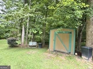 view of shed