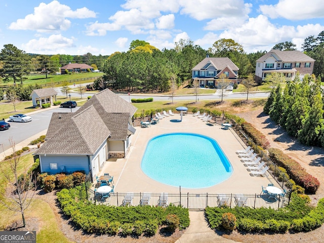 pool featuring fence