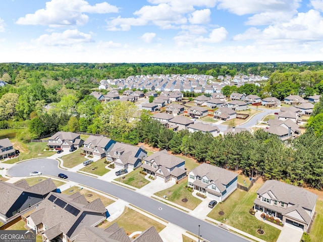 drone / aerial view with a residential view