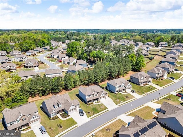 bird's eye view featuring a residential view