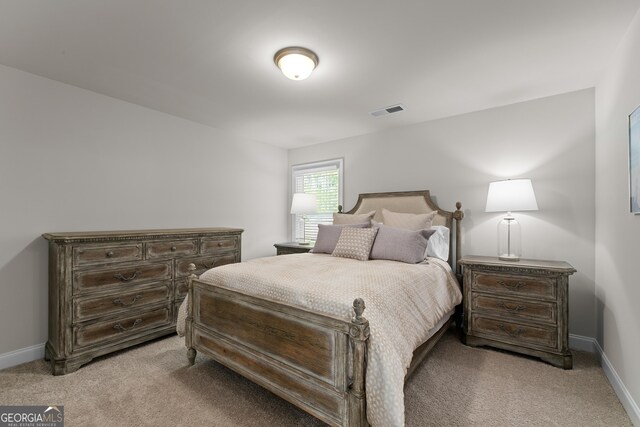 3087 Mountain Shadow Way, Marietta, GA 30064 - bedroom with baseboards, visible vents, and light colored carpet