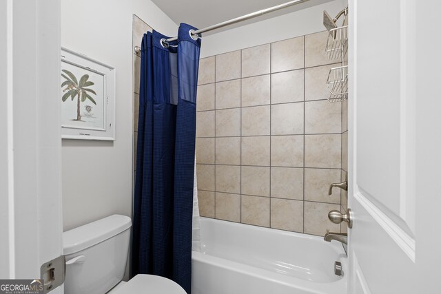 3087 Mountain Shadow Way, Marietta, GA 30064 - bathroom featuring shower / bath combo and toilet