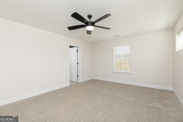 383 Cantrell Dr, Dallas, GA 30157 - spare room featuring plenty of natural light, a ceiling fan, and light carpet