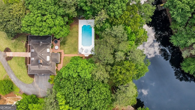 8925 Huntcliff Lake Ct, Atlanta, GA 30350 - bird's eye view featuring a water view