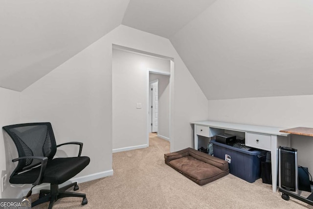 6424 Barker Station Walk, Sugar Hill, GA 30518 - sitting room with carpet floors, an office area, and lofted ceiling