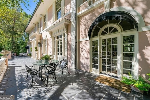 view of patio with outdoor dining area